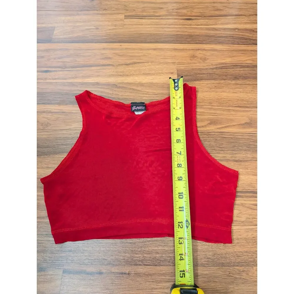 Vintage Y2K Frederick’s of Hollywood Red Two Piece Mini Skirt Set Size S/M - Picture 5 of 11
